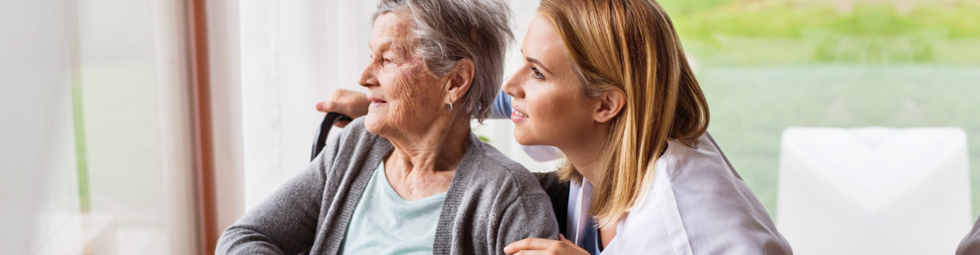 senior woman and her caregiver